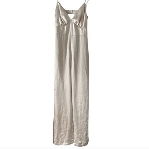 LULUS Satin Wide Leg Jumpsuit